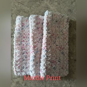 Dish Cloths, Set of 3, 100% Cotton, Hand Crocheted